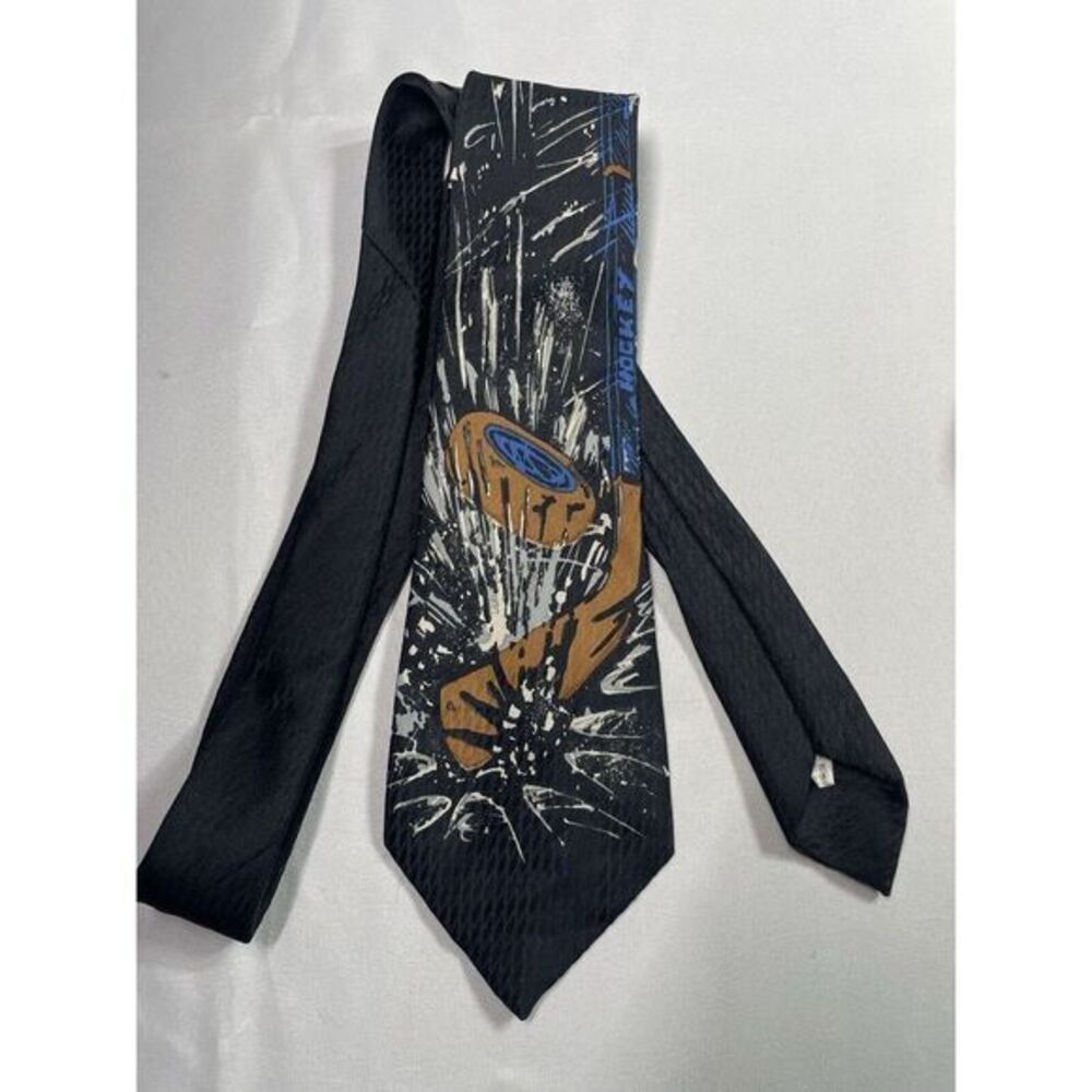 Vintage J.B. Herringbone Sports Necktie‎ Hockey 52"